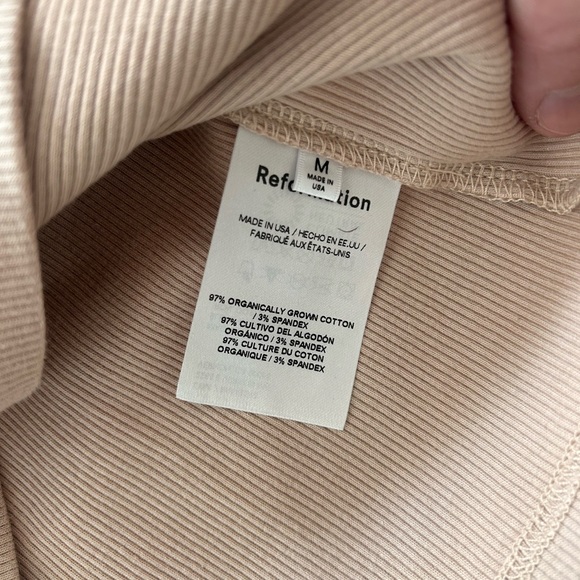 Reformation tan Ribbed Top - Picture 2 of 3
